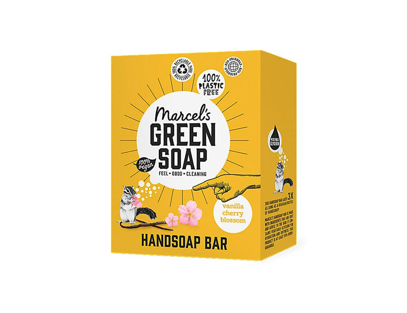 Marcel's green soap handzeep bar - vanille kersenbloesem - 90gr