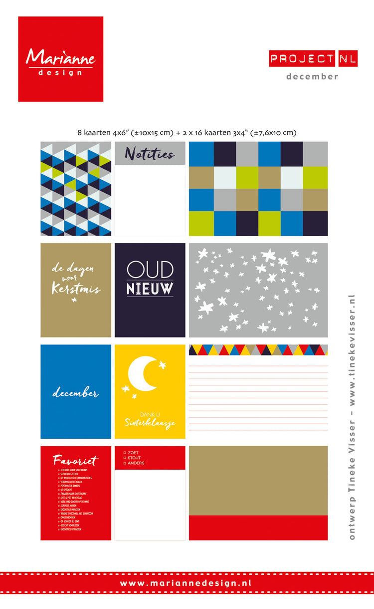 Marianne design • nederlandse card set decoration december