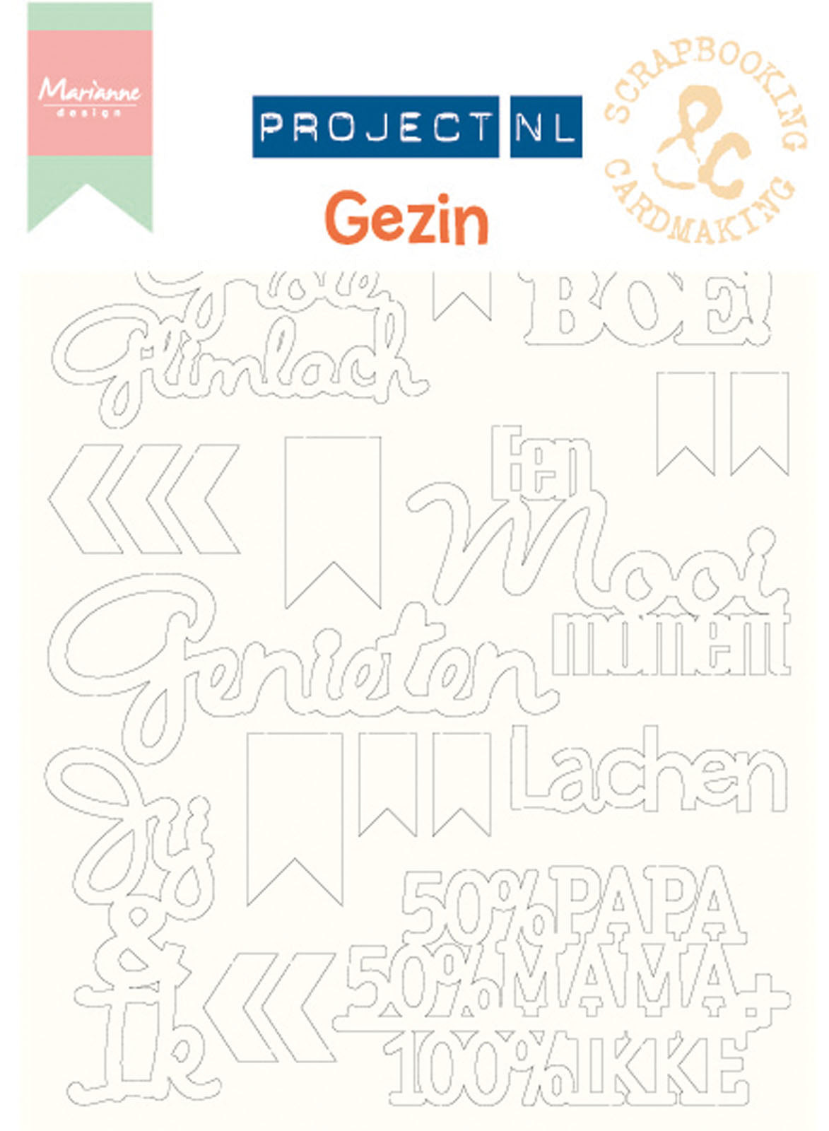 Marianne design • chip board project nederlands gezin