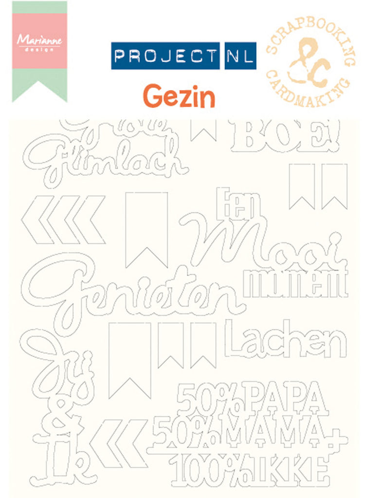 Marianne design • chip board project nederlands gezin