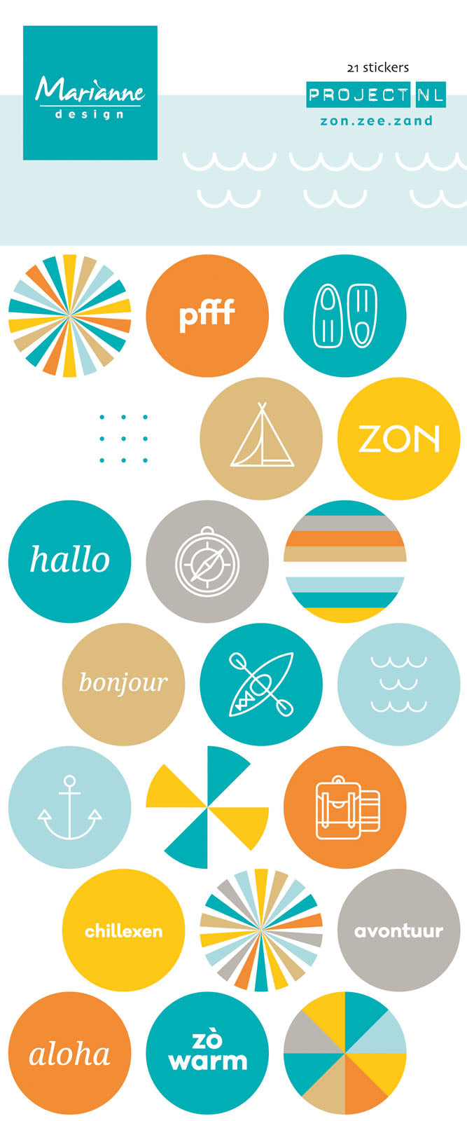 Marianne design • decoration chipboard nederlands zon, zee, strand