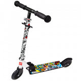 Marvel Avengers 2-wiel kinderstep voetrem jongens zwart wit - afbeelding 1