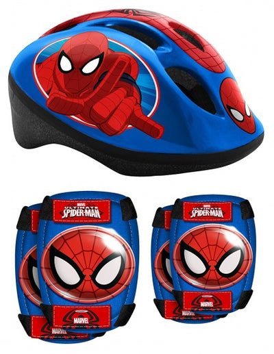 Marvel spider-man skatebescherming 5-delig 50-56 cm blauw rood