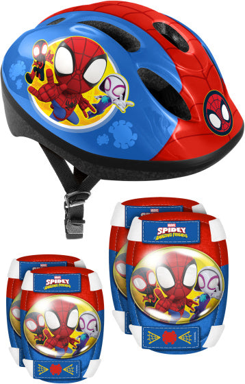 Marvel spidey 5-delige skatebescherming 50-56 cm rood blauw maat s