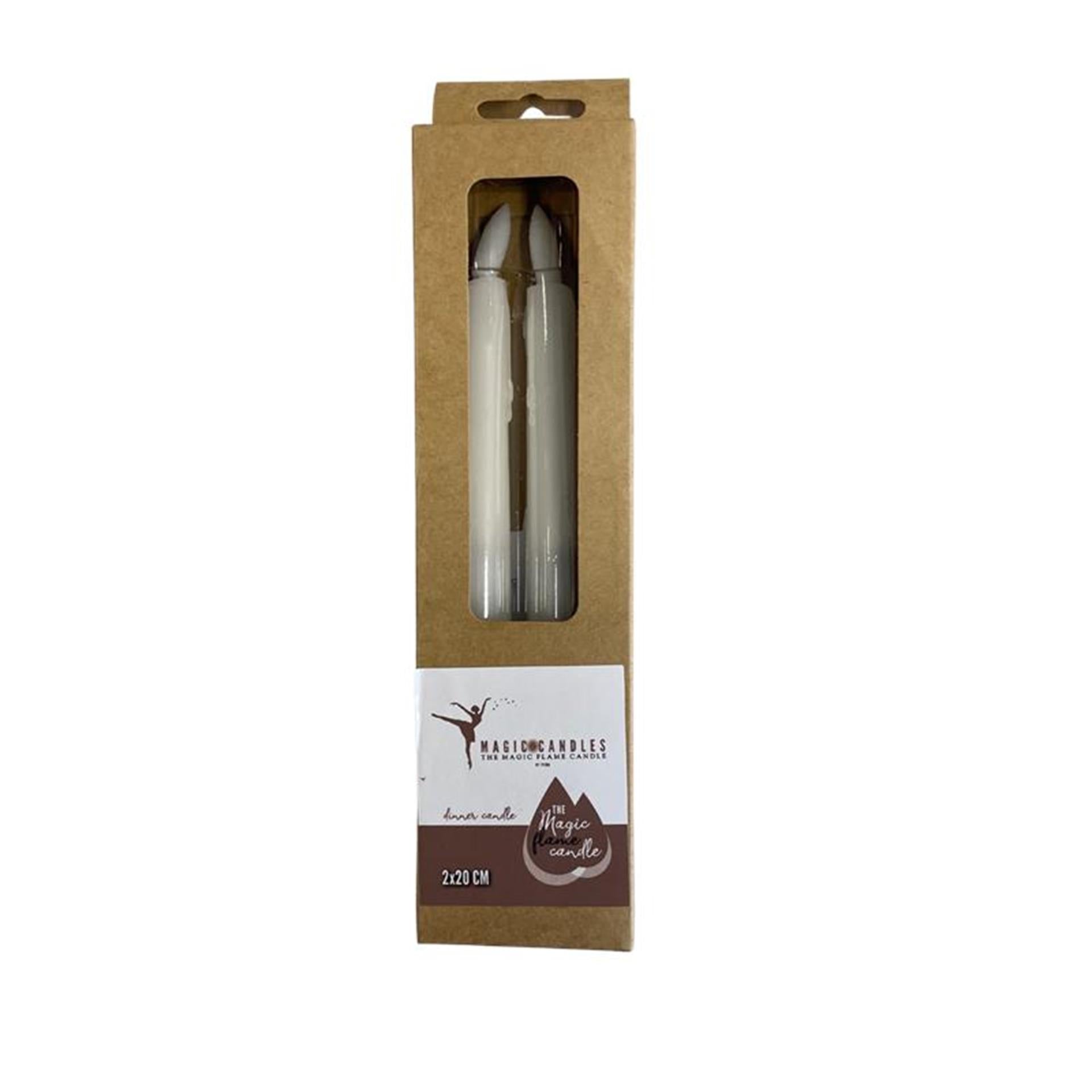 Magic flame candles led dinerkaars druip 20cm wit set a 2