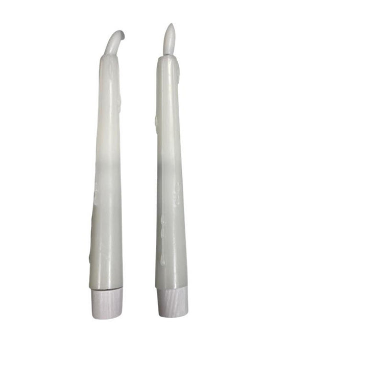 Magic flame candles led dinerkaars druip 20cm wit set a 2
