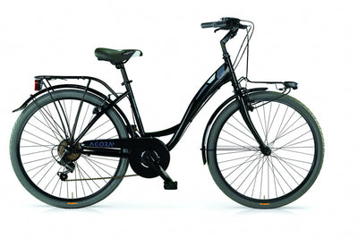 Mbm agora 26 inch 43 cm dames 6v v-brakes zwart