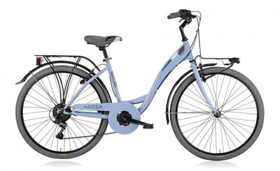 Mbm agora 28 inch 46 cm dames 6v v-brakes lichtblauw