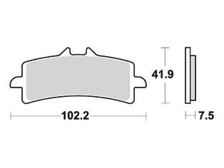 Trw remblokken mcb 792 brake pad mcb 792 scr sinter carbon racing
