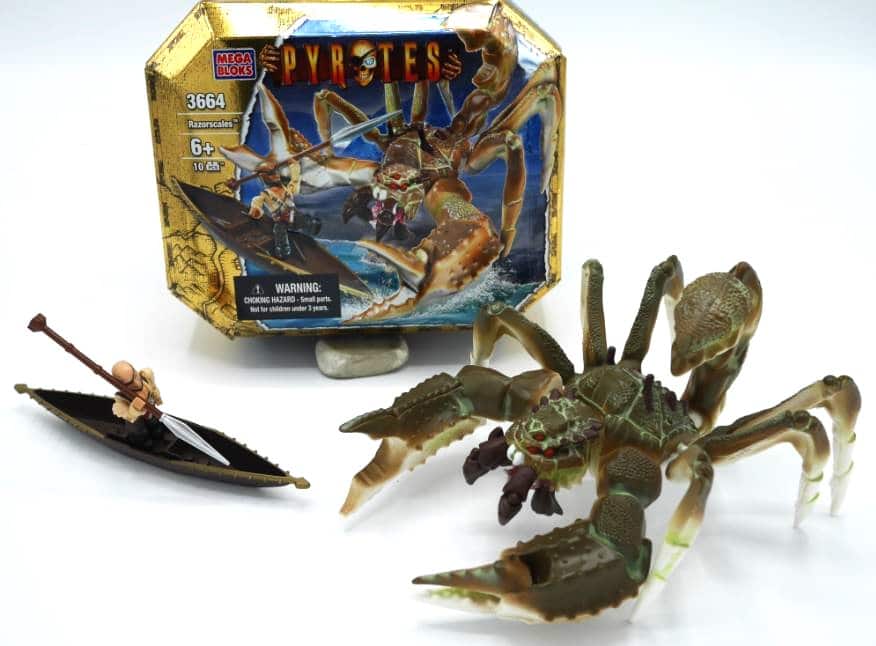 Mega merken mega bloks pyrates scheermesjes krab met bootje en figuurtje