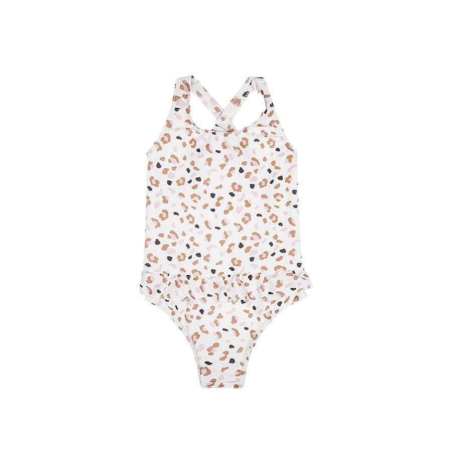 Leopard | kaki meisjes uv badpak