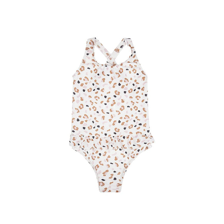Leopard | kaki meisjes uv badpak