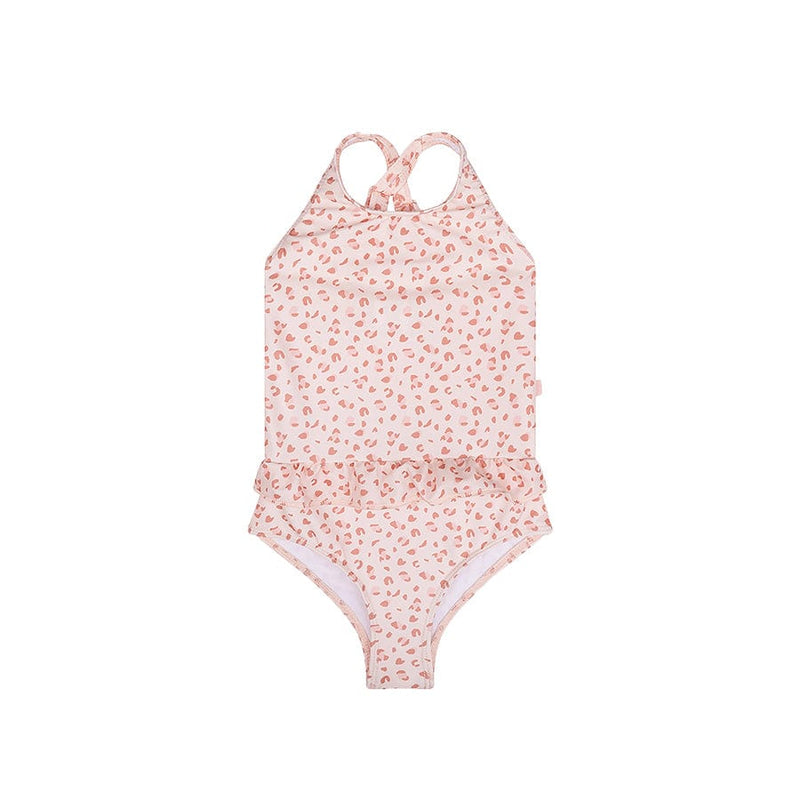 Leopard | oudroze meisjes uv badpak