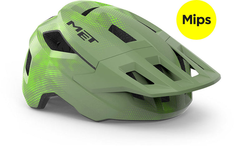 Met shelter youth mips green lime matt (52-56 cm) - youth mtb hel