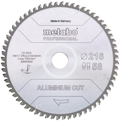 Metabo accessoires cirkelzaagblad | aluminium cut prof | 254x30mm | z72 fz tz 5° neg - 628447000