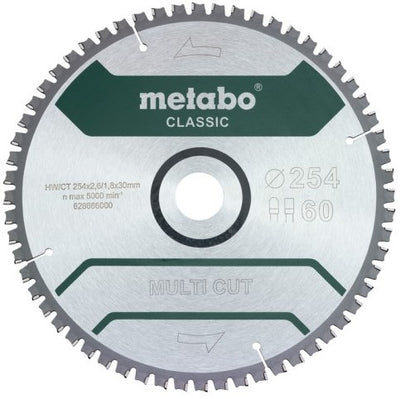 Metabo accessoires cirkelzaagblad | multi cut classic | 254x30mm | z60 fz tz 5°neg - 628285000