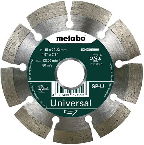 Metabo accessoires metabo toebehoren - diamant-doorslijpschaaf voor alle bouwmaterialen 125 x 22,23 mm 624307000