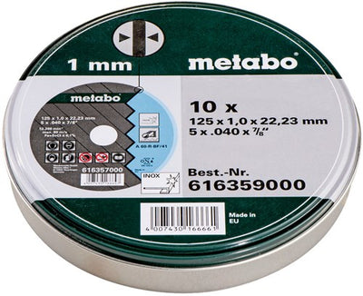 Metabo accessoires doorslijpschijven novaparid inox ø180x1,5x22,23 (10 st. in blikje) - 616368000