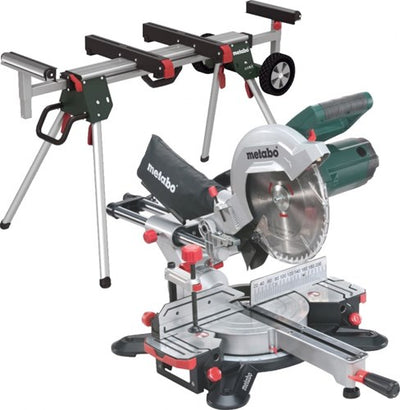 Metabo afkortzaag kgs 254 m met trekfunctie | nieuw model + ksu 251 onderstel - 690967000