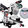 Metabo afkortzaag kgs 254 m set met trekfunctie | nieuwste model - met 2e zaagblad - 613254900