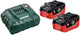 Metabo basis-set 2 x lihd 18v 5.5 ah accu's | pick+mix - 685122000