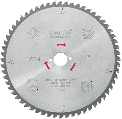 Metabo accessoires metabo cirkelzaagblad precision cut hw ct ø 254 mm, 40t wz 20° - 628059000