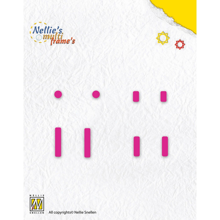 Nellie's choice • multi frame dies string set voor labels 8st.