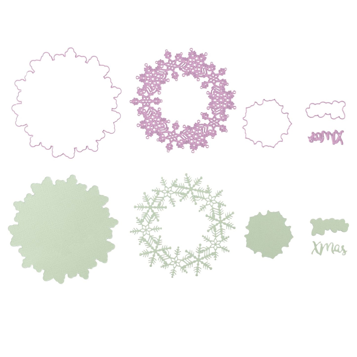 Nellie's choice • multi frame dies kerstkrans 2st.