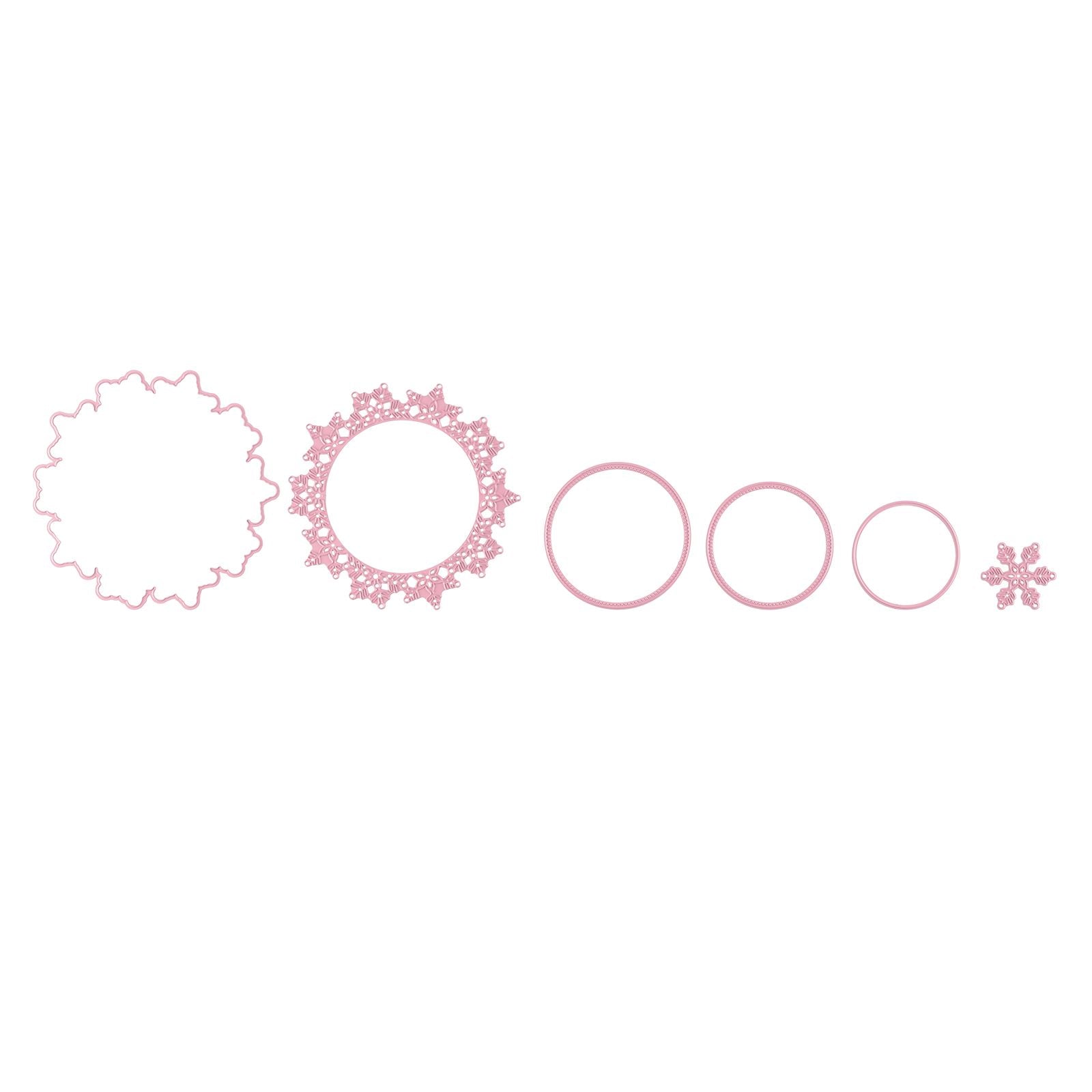 Nellie's choice • multi frame dies cirkel sneeuwvlok 6st.