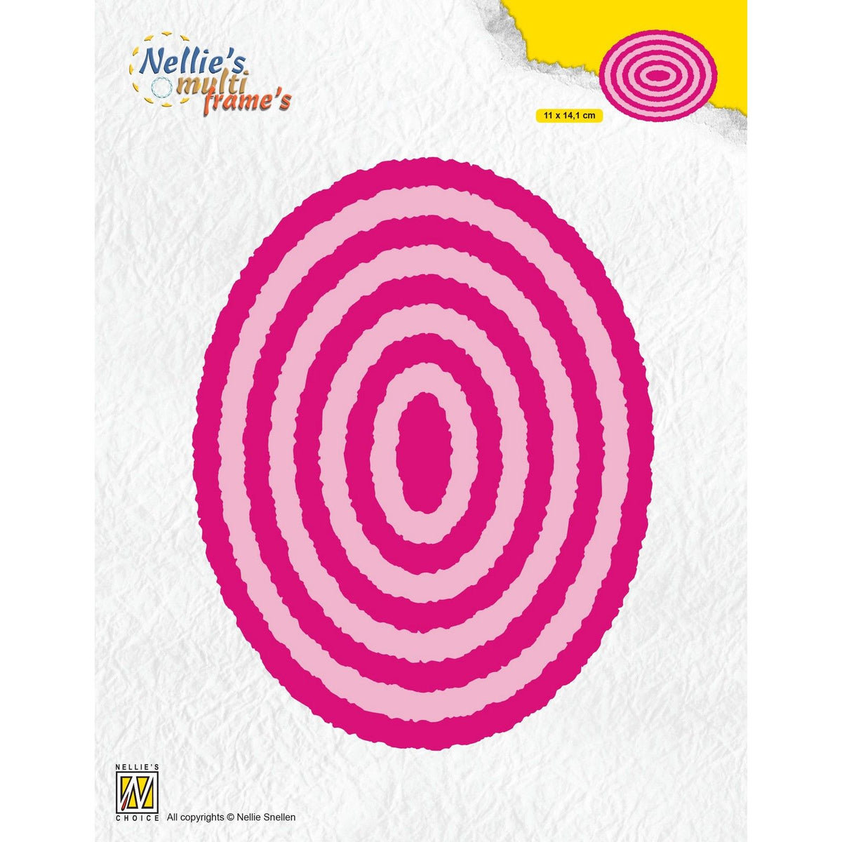 Nellie's choice • multi frame dies fotoframe ovaal 9st.