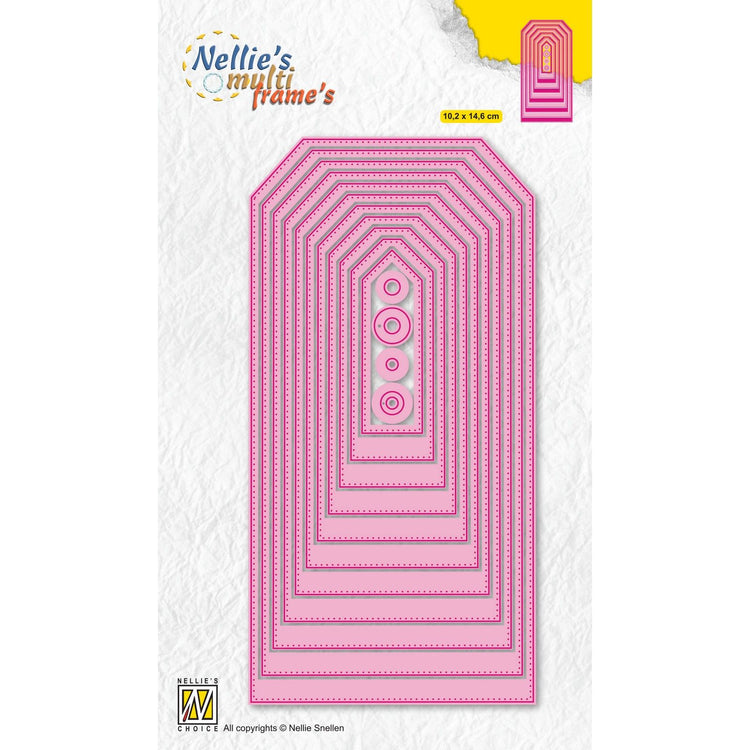Nellie's choice • multi frame dies gestikte labels 15st.