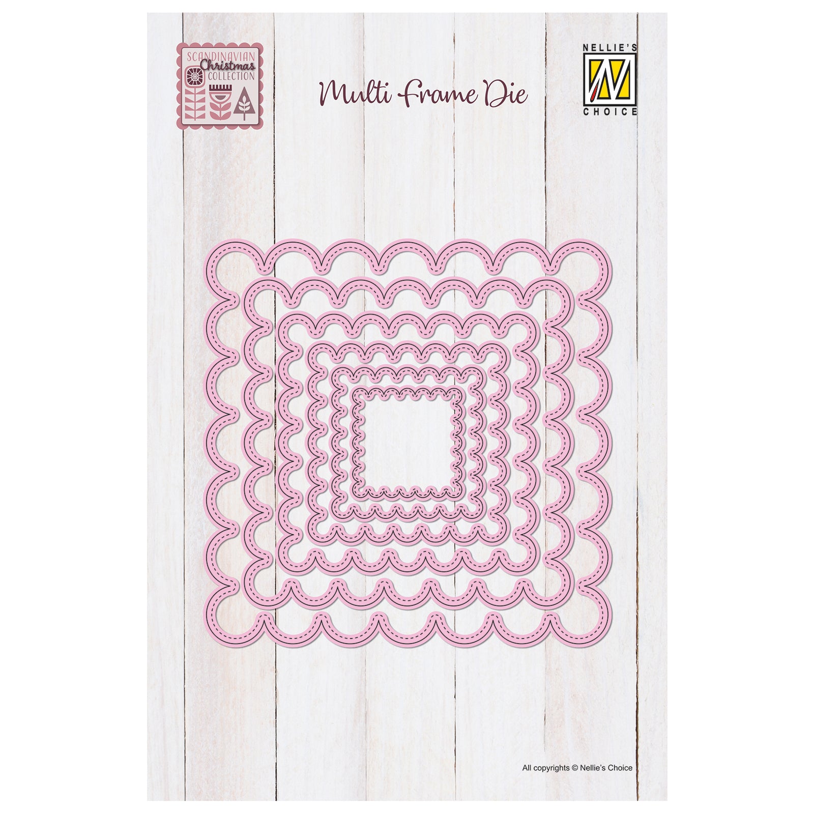 Nellie's choice • multi frame dies geschulpt vierkant 6st.