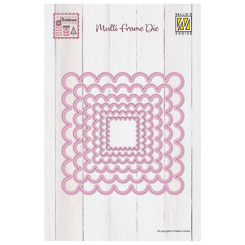 Nellie's choice • multi frame dies geschulpt vierkant 6st.