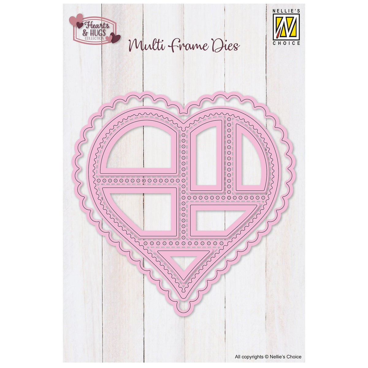Nellie's choice • multi frame dies postzegel hart 9st.