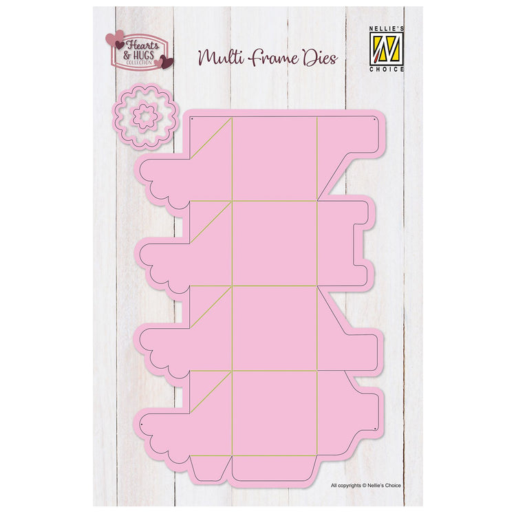 Nellie's choice • multi frame dies bloemen doosje 3st.