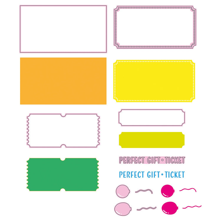 Nellie's choice • multi frame dies ticket met ballonnen 9st.