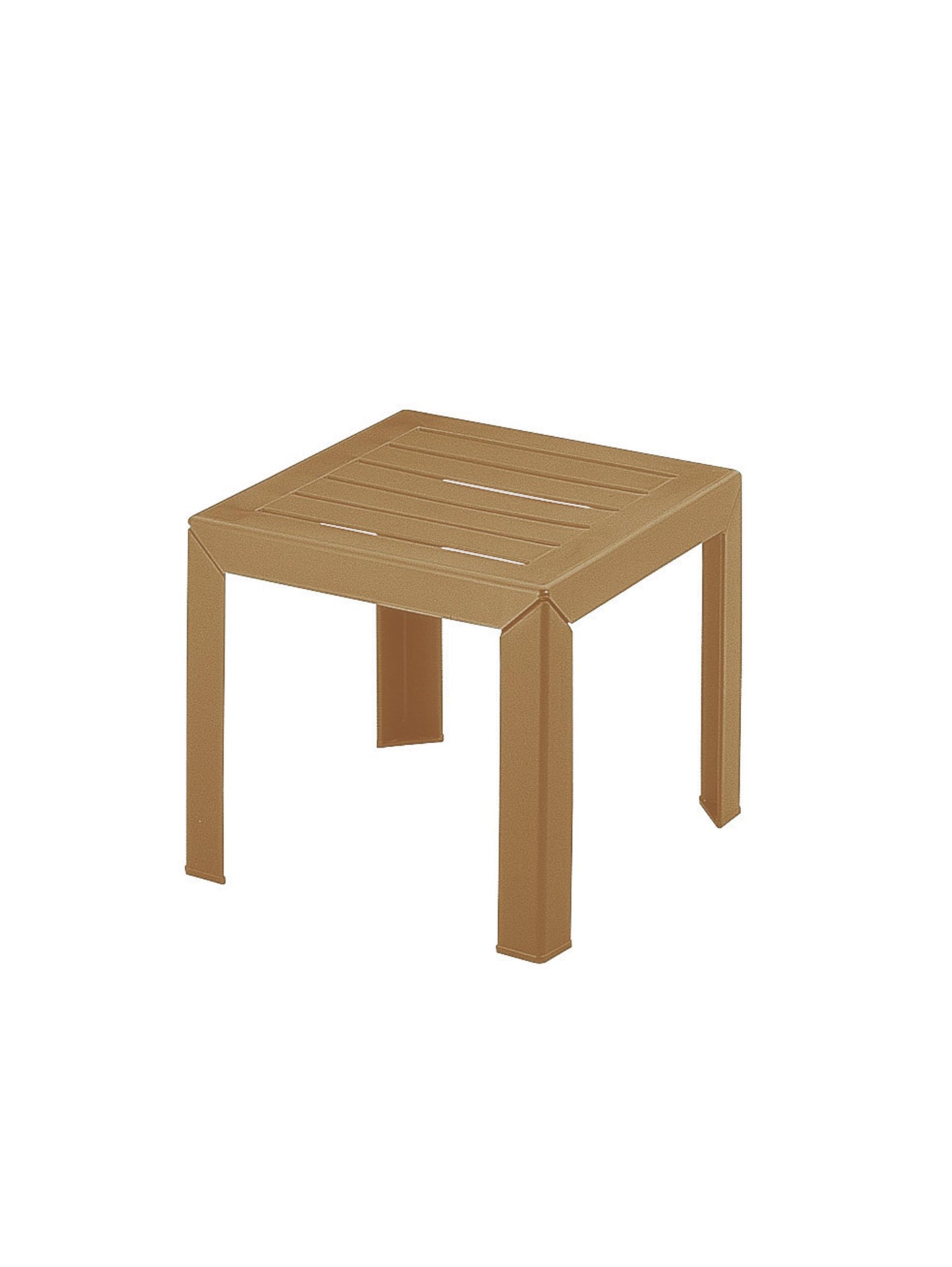 Grosfillex miami bijzet tuintafel 40x40cm camel