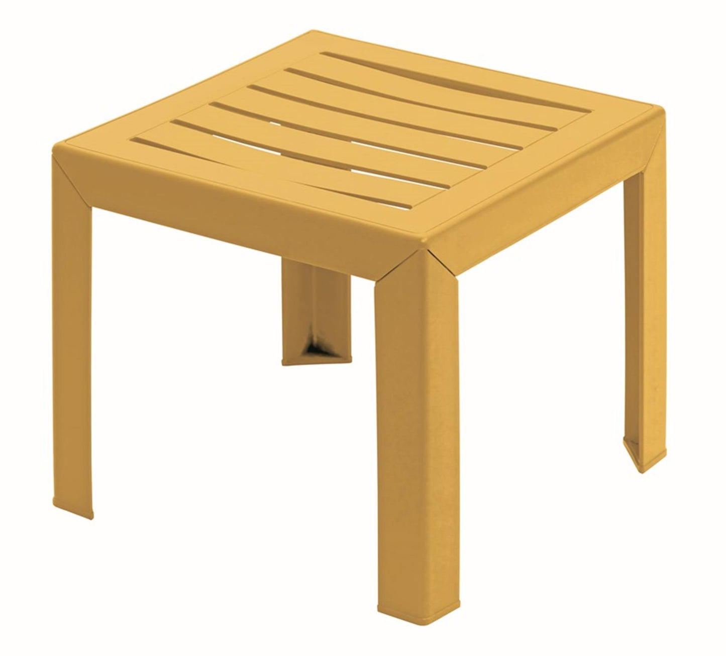 Grosfillex miami bijzet tuintafel 40x40cm geel