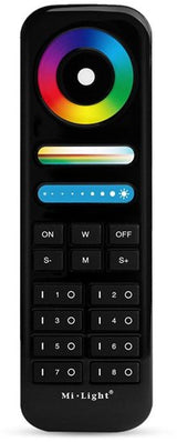 Mi-light miboxer rgb-cct afstandsbediening 2.4g 8-zones zwart - led0231 - afbeelding 1