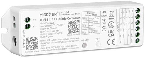 Mi-light miboxer rgb-cct wifi controller voor led strips 2.4g - led0208