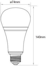 Mi-light miboxer zigbee rgb-cct led e27 gls 12w - led0276 - afbeelding 2