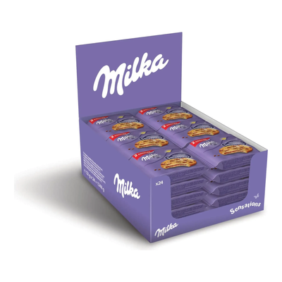 Milka sensations chocolade koekjes chocovulling 24 x 52g - chocoladekoeken - chocolade - snack