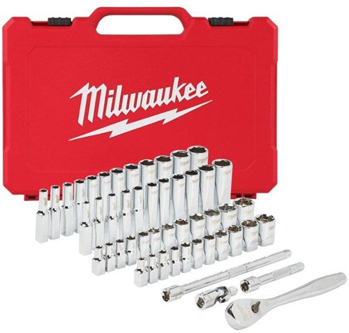 Milwaukee accessoires 1 4” ratel en doppenset | metrisch | 50-delig - 4932464944