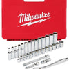 Milwaukee accessoires 3 8” ratel en doppenset | metrisch | 32-delig - 4932464945