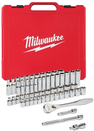 Milwaukee accessoires 3 8” ratel en doppenset | metrisch | 56-delig - 4932464946