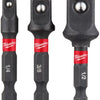 Milwaukee accessoires doppen adapter shockwave set-3pc - 4932479228