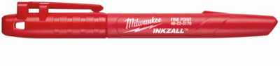 Milwaukee accessoires fine point marker - red - 1pc - 48223170