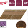 Milwaukee accessoires nagels d-kop 34° 63x2,8mm rs g sc2 | 2.200 stuks - 4932492607
