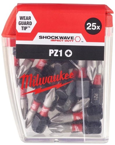 Milwaukee accessoires shockwave gen ii pz1 25mm 25stuks - 4932430861