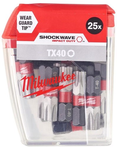 Milwaukee accessoires shockwave gen ii tx40 25mm 25stuks - 4932430889
